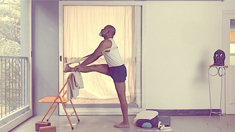 Using a Yoga Strap to Prepare for Forward Bends